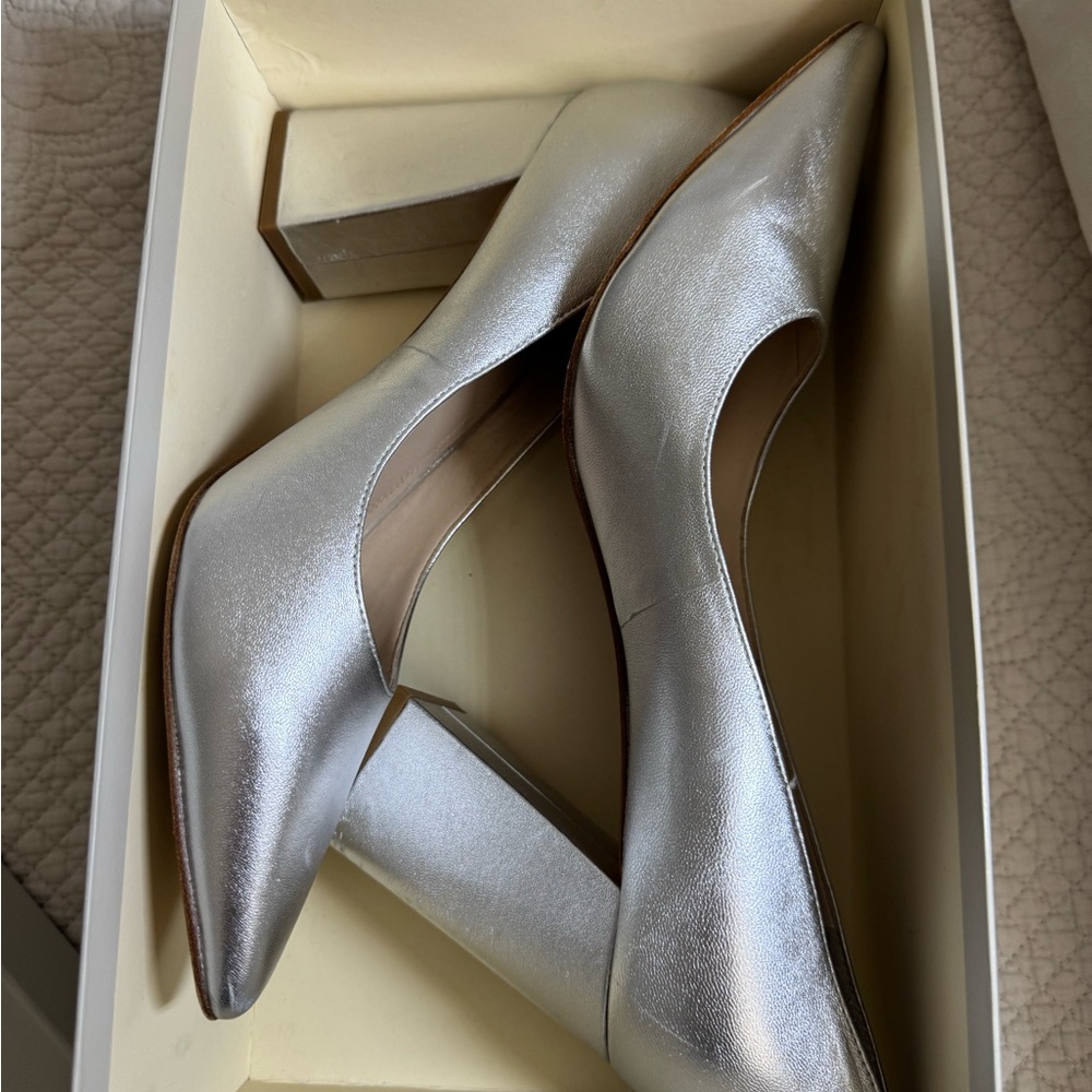 Elegant Silver Women's Heels